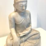 Burma white Marble Buddha statue asian antiquea buddha art yi brussels art gallery