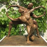 Infinity Marc de Corte sculpture homme dansant sculpture couple sculpture danse couple sculpture humaine nue sculpture de jardin sculpture bronze sculpture contemporaine Galerie Art Yi Galerie d'art de Bruxelles