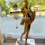 accordeonist brons hedendaagse beeldhouwkunst musicus beeldhouwkunst jacques van den abeele art gallery brussel