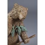 Drum Shaman Bear cute and adorable bear playing drum and dancing animal contemporary bronze bear sculpture sophie verger