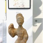 Dynastie Han poterie figurine de danse art de la poterie antique chinoise dans la galerie d'art de Bruxelles