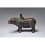 Miss andrea cute children and adorable animal contemporary bronze hippo sculpture sophie verger