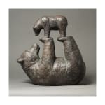 Great learning version 2 cute and adorable animal contemporary bronze bear sculpture baby bear and mother sophie verger