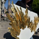 龍の波 未知の力 樹脂アート 金箔 日本の芸術 抽象画 抽象芸術 ミックスメディア アートイーギャラリー ブリュッセル アートギャラリー