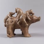 De familie van berensculptuur vrolijke en schattige dierensculptuur bronzen kunst sophie Verger Art Yi-galerij Kunstgalerij Brussel
