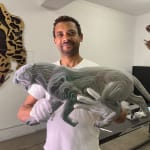 Furiosa léopard animal sculpture contemporaine art de Jean-Paul KALA