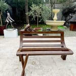 Daydream banksculptuur Isabel Miramontes monumentaal bronzen sculptuur voor tuinsculptuur tuinontwerp tuinkunst exterieurontwerp in Hotel Barsey by Warwick in Brussel Art Yi-galerij Kunstgalerij Brussel