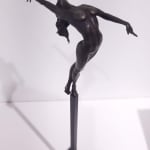 T for Trust (s) miniature dancing girl sculpture of Marc de Corte contemporary bronze sculpture woman sculpture dance sculpture at Art Yi gallery in Brussels