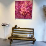 valse de fleur noriko kurafuji peinture à l'huile rose violet fleur de printemps sakura peinture japonaise contemporaine art yi galerie d'art de bruxelles
