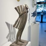 Feelings woman sculpture Hedwige Leroux contemporary sculpture bronze sculpture woman with hair blowing into the wind interior design at hotel Barsey by Warwick Art Yi gallery Brussels art gallery
