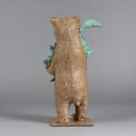 Bear in Kamchatka cute and adorable animal contemporary bronze bear sculpture catching fish sophie verger