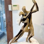 muzikant gitarist beeldhouwkunst jacques van den abeele kunstgalerie in brussel