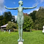 When i take a leap of faith Marc de Corte swimming woman sculpture swim sculpture swim girl sculpture sculpture garden sculpture bronze sculpture contemporary sculpture Art Yi gallery Brussels art gallery