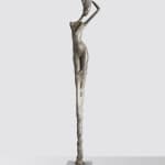 tourbillon hedwige leroux sculpture contemporaine art belles et fines femmes nues sculpture en bronze enveloppée par un tourbillon art yi art gallery brussels