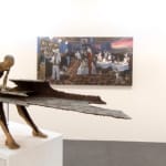 virtuoso pianista musicista bronzo scultura contemporanea jacques van den abeele alla galleria d'arte yi brussels
