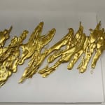 Dragon's Wave onbekende kracht hars kunst bladgoud Japanse kunst abstract schilderij abstracte kunst mixed media Art Yi-galerij Kunstgalerij Brussel
