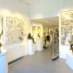 muzikant gitarist beeldhouwkunst jacques van den abeele kunstgalerie in brussel