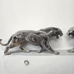 Pumaa leopard sculpture Jean Paul Kala contemporary animal sculpture Art Yi gallery Brussels art gallery