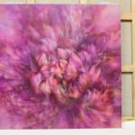 wals van bloem noriko kurafuji olieverf roze purlpe lente bloem sakura hedendaagse japanse schilderkunst kunst yi brussel kunstgalerie