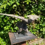 Icarus lieven d'haese contemporary bronze sculpture a boy flying sculpture child sculpture childhood fly sculpture Art Yi garden sculpture garden art design art gallery in brussels