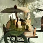 中国古董汉代龙马和木战车马车 合一布鲁塞尔画廊