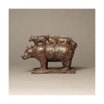 bear walk cute and adorable animal contemporary bronze bear sculpture baby bear and mother sophie verger