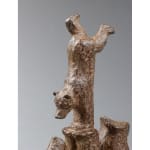 jumping cute happy Bear and cub contemporary bronze sculpture sophie verger