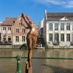 If I choose the easy way Marc de Corte dancing woman sculpture girl sculpture couple dance sculpture naked human sculpture garden sculpture bronze sculpture contemporary sculpture Art Yi gallery Brussels art gallery