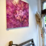wals van bloem noriko kurafuji olieverf roze purlpe lente bloem sakura hedendaagse japanse schilderkunst kunst yi brussel kunstgalerie
