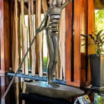 borigine beautiful girl on a boat contemporary bronze garden sculpture monumental sculpture isabel miramontes garden decoration design swimming pool chair art yi gallery brussels