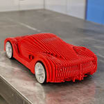 la ferra red ferrari contemporary car sculpture luxury car collection model metal art jean paul kala