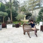 Daydream bench sculpture Isabel Miramontes monumental bronze sculpture for garden sculpture garden design garden art exterior design in Hotel Barsey by Warwick in Brussels Art Yi gallery Brussels art gallery