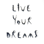 live your dream letter sculpture of Marc de Corte contemporary bronze sculpture personalized phrase poem word sculpture at Art Yi gallery in Brussels