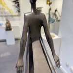 Promise Isabel Miramontes garden sculpture contemporary scupture of woman sculpture sea sculpture wind sculpture a woman in a dress or a mother against seawind giving a promise to her child full of freedom and love Art Yi gallery Brussels art gallery