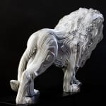 REX leeuw dier hedendaagse beeldhouwkunst van Jean-Paul KALA