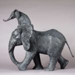 grand cornac sophie verger sculpture d'éléphant sculpture contemporaine en bronze jardin design d'intérieur sculpture animale art Galerie d'art Bruxelles Galerie d'art de Bruxelles