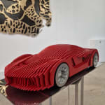 la ferra rosso ferrari auto contemporanea scultura collezione di auto di lusso modello arte in metallo jean paul kala ART YI GALLERY BRUSSELS