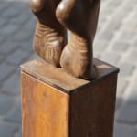 Shake it all off with me Marc de Corte dancing girl sculpture contemporary bronze sculpture naked dancing woman garden sculpture at Art Yi gallery in Brussels