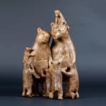 Malanka cute and adorable animal family contemporary bronze bear sculpture sophie verger