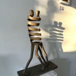 Isabel miramontes escultura contemporánea de bronce arte abstracto escultura de danza de tango escultura de pareja de enamorados