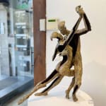 a couple in love dance tango sculpture jacques van den abeele art gallery brussels