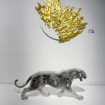 Furiosa léopard animal sculpture contemporaine art de Jean-Paul KALA