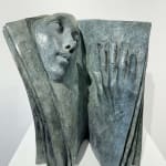 multiple lecture book sculpture paola grizi contemporary book and face sculpture italian sculpture Art Yi gallery brussels art gallery