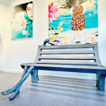 Daydream bankstoel abstract eigentijds brons tuinbeeld monumentaal beeldhouwwerk isabel miramontes tuindecoratie ontwerp zwembad stoel kunst yi galerij brussel