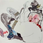 peinture à l'encre art sur panneau femme nue et musique danse artiste japonais à l'encre peintre Keisuke Watanabe tirage fin contemporain collection d'art mixte galerie d'art de bruxelles art vous