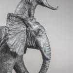 big mahout sophie verger elephant sculpture contemporary bronze sculpture garden interior design animal sculpture art Art Gallery Brussels Brussels Art Gallery