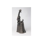 Eerbetoon aan Max Ernst giraffe sculptuur sophie verger hedendaags brons dier sculptuur bureau kunst decoratie kunst yi brusselse kunstgalerij