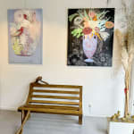 flowers in vase painting alida everts flower painting dutch artist interior design Art Yi gallery Brussels art gallery