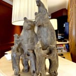 Malanka mignon et adorable animal famille sculpture contemporaine ours en bronze sophie verger