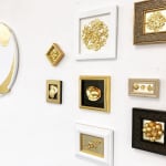 Yuiko Rayka resin gold leaf contemporary art on the wall abstract art mixed media Art Yi Gallery Brussels art gallery